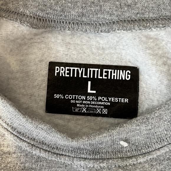 PrettyLittleThing California West Coast Cropped Sweatshirt L - Picture 4 of 4